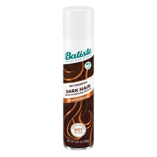 Batiste hint of color divine dark waterless shampoo bottle closeup