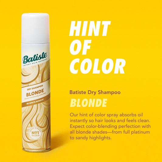 Batiste waterless tinted dry shampoo for blonde hair application roots view
