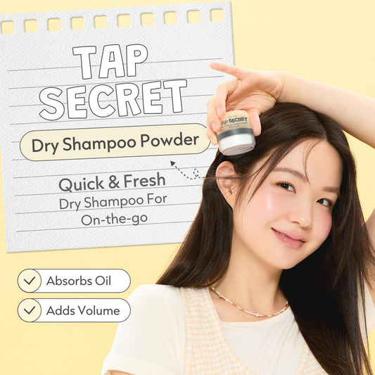 I DEW CARE volumizing non-aerosol dry shampoo powder puff applicator close up