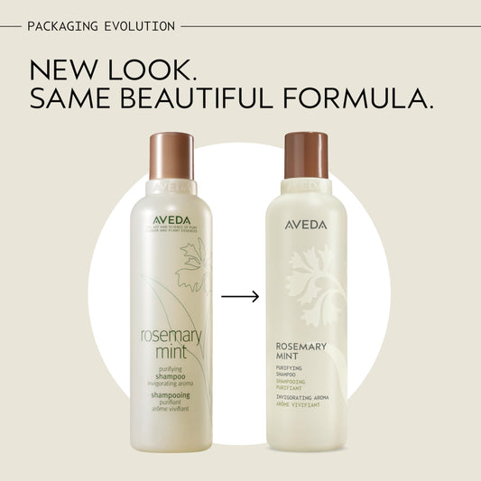 Aveda clarifying shampoo 8.5 fluid ounce packaging with brown cap and beige label