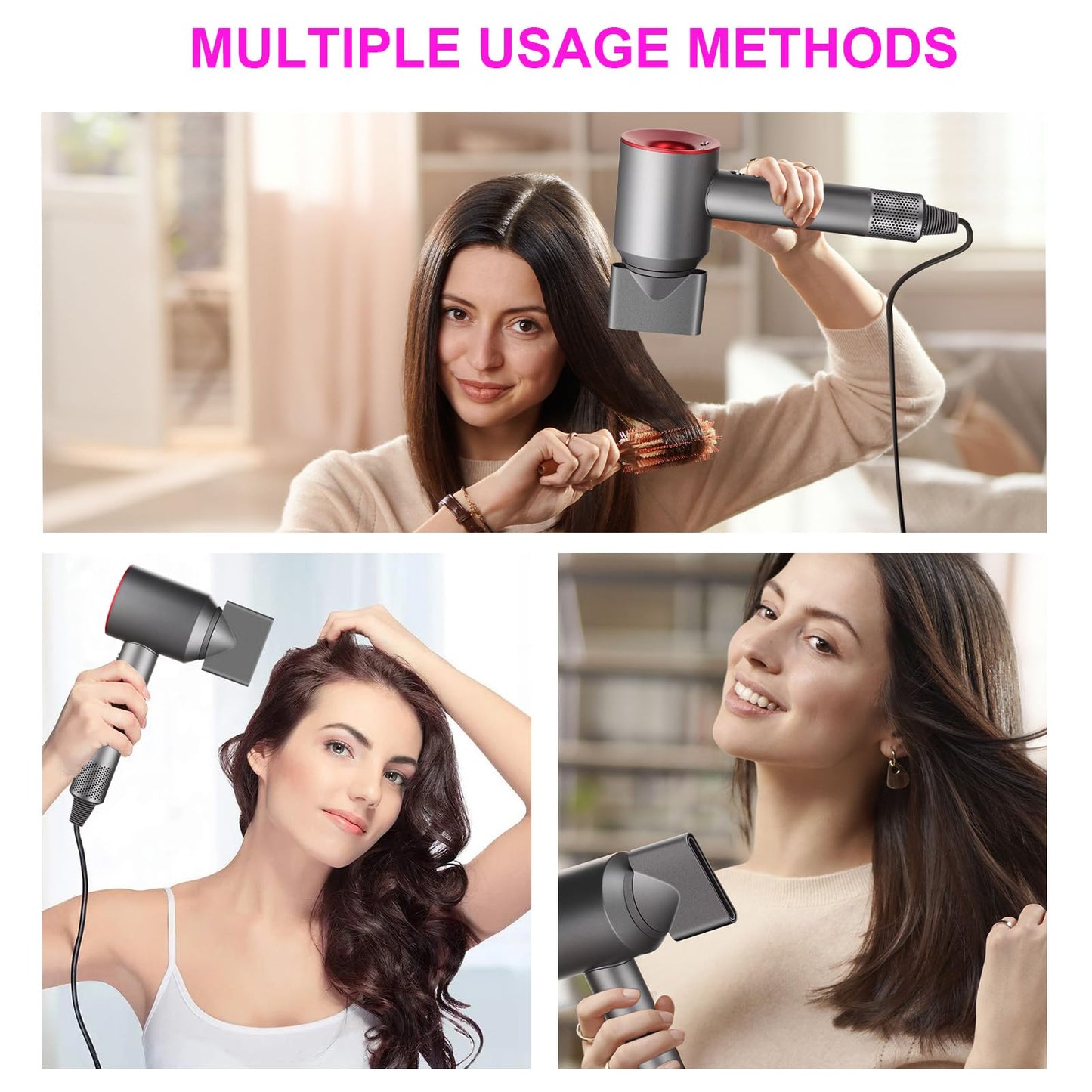 Authentic USA imported Vivnoon anti frizz hair dryer nozzle attachment packaging contents