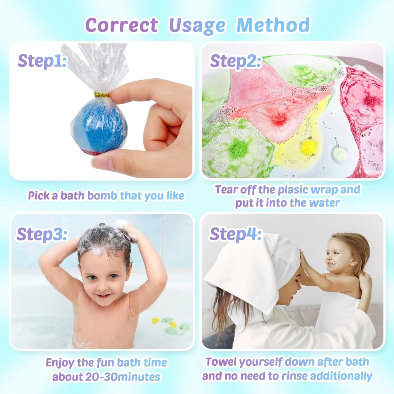 Authentic USA imported DOVIPE non irritating bubble bath ball birthday gift set for toddlers