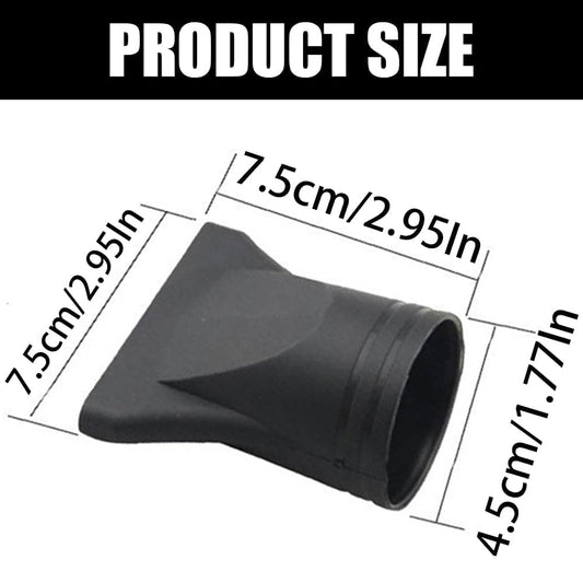 Universal snap on hair dryer attachments for forty five millimeter blow dryer barrels displayed in a set of four pieces