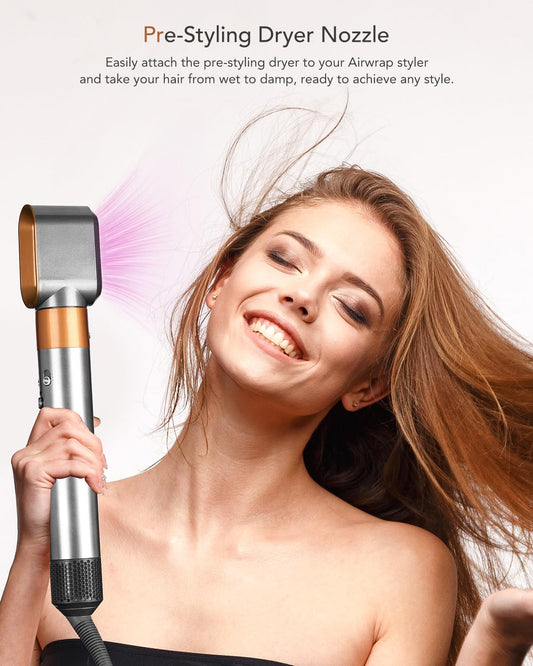 Compatible replacement drying nozzle in nickel and copper finish side view