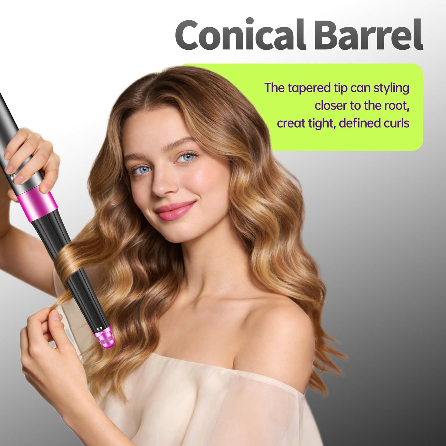 Luresta hair styling accessory package and barrel contents