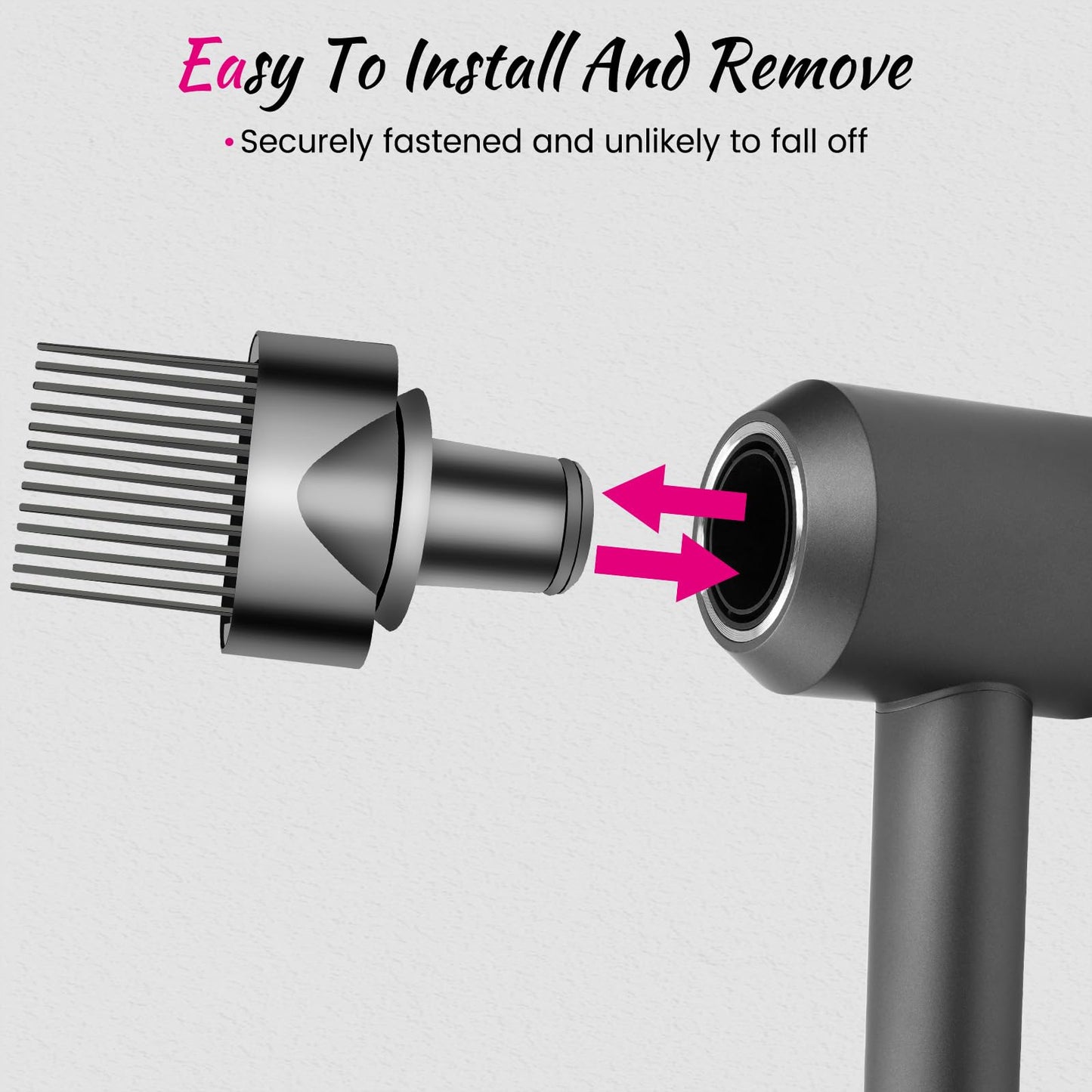 Authentic USA imported Dyson compatible comb attachment on white background