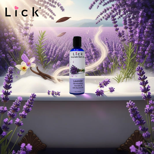 Lick Lavender Relaxation Soak infused with sweet almond oil and vitamin E