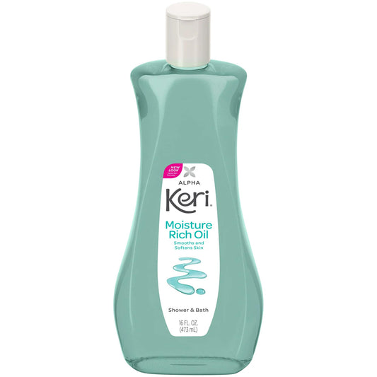Alpha Keri moisturizing body oil for dry skin pack of five side angle