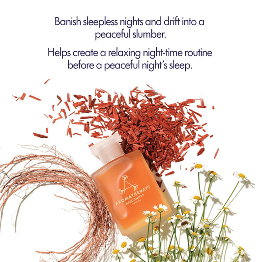 Luxury 55ml packaging of Aromatherapy Associates Deep Relax essential oil blend for calming the mind.