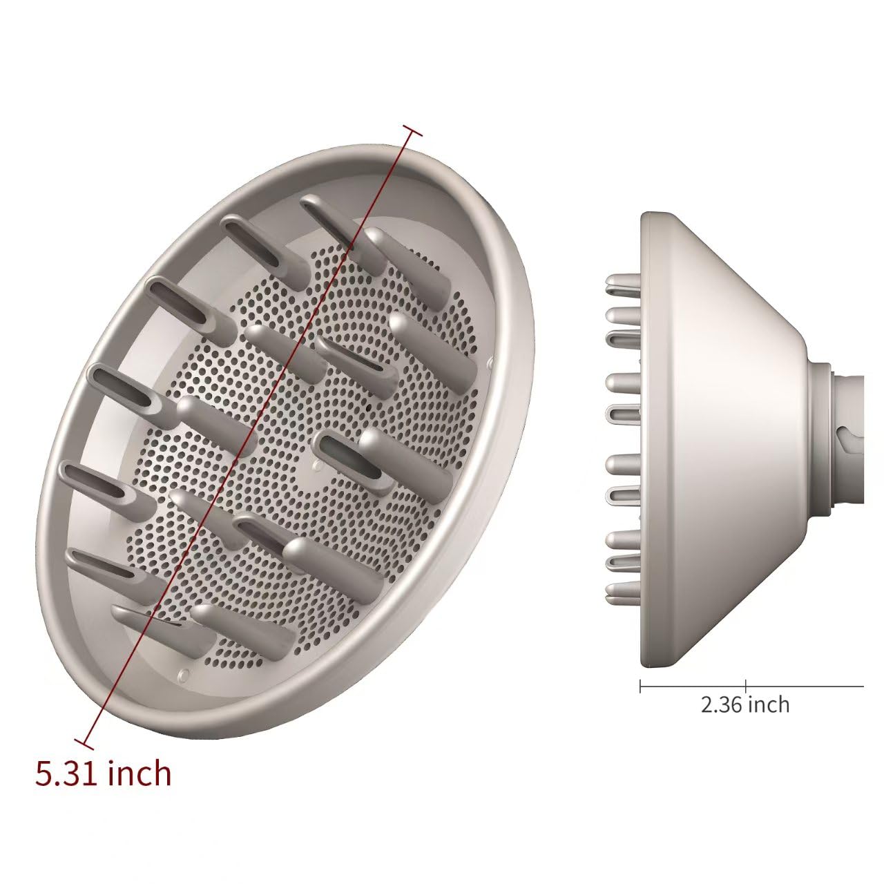 ORIVESSELS hair diffuser attachment showcasing the durable heat resistant material build