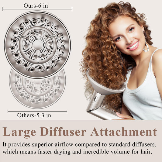 Chivixe upgraded hair dryer diffuser showing the extended rotatable prongs for volumizing curly hair