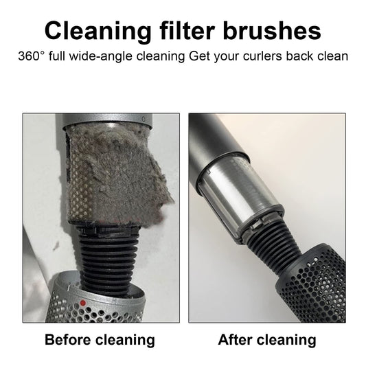 Fixbetter brush accessory being placed onto the handle of a premium hair styling tool