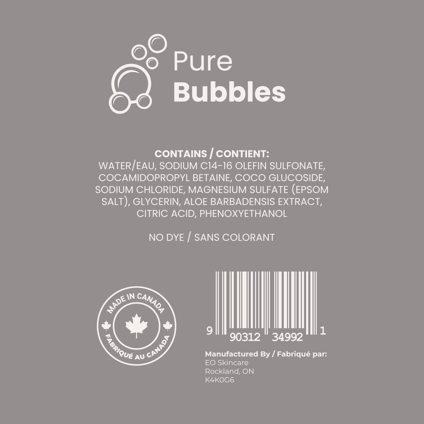 Hypoallergenic bubble bath for sensitive skin