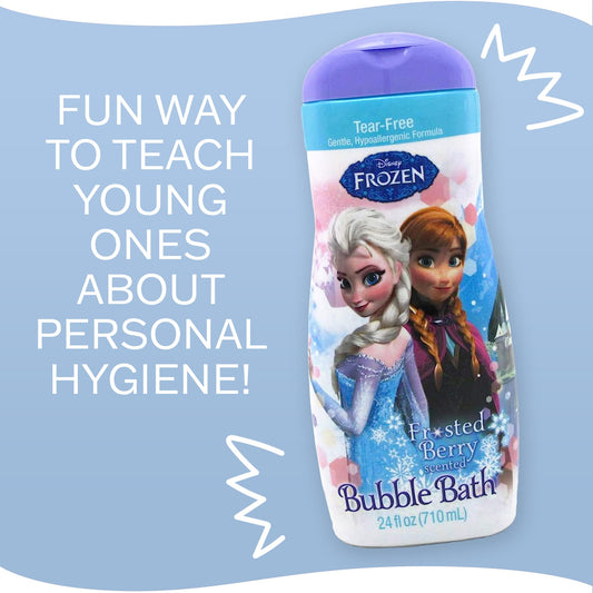 Disney Frozen bubble bath bottle back label with ingredients