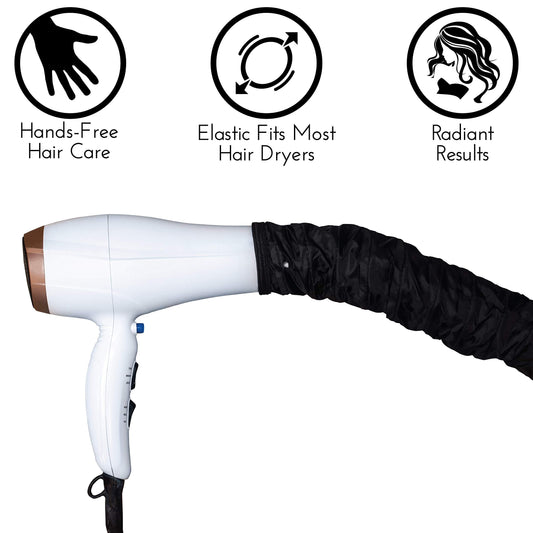 S&T INC. soft bonnet hair dryer attachment showing the adjustable drawstring and secure chin strap close up