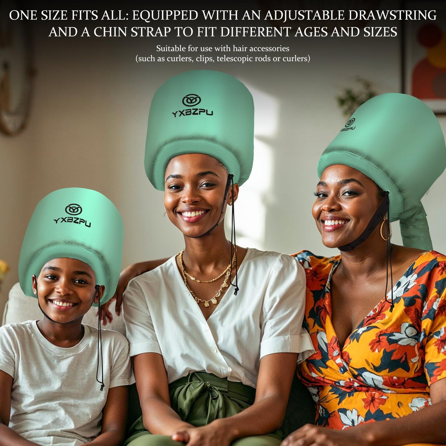 ZJING salon quality hair care bonnet diffuser cap illustrating uniform airflow distribution for curly hair