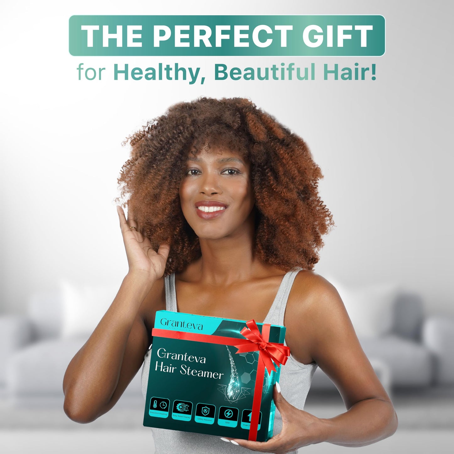 Granteva deep conditioning heat cap packaging content showing the full moisture repair kit