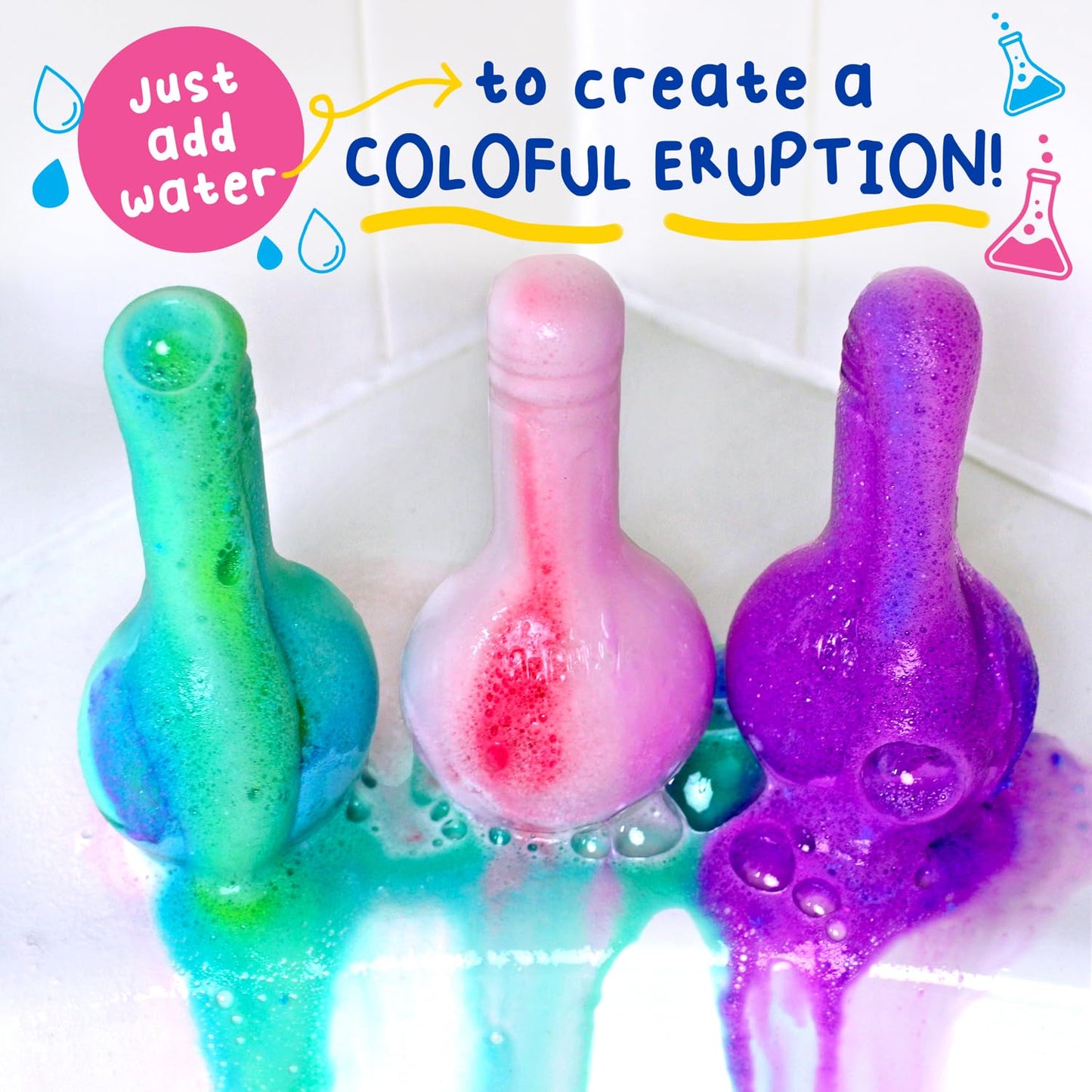 Side profile of Mr. Bubble bath potion kit