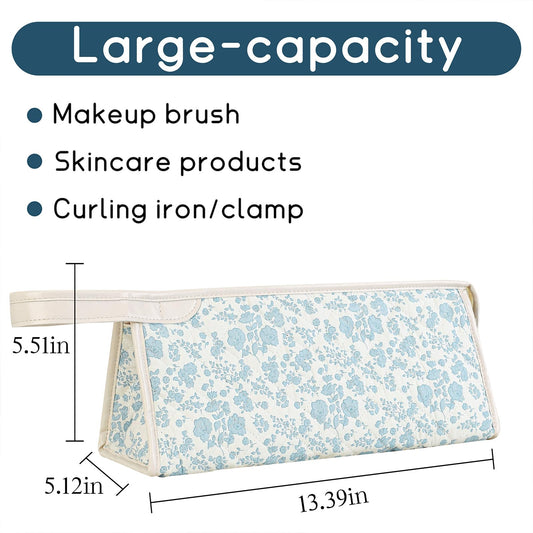 GISMTR floral carrying storage case open to reveal spacious padded interior for stylers