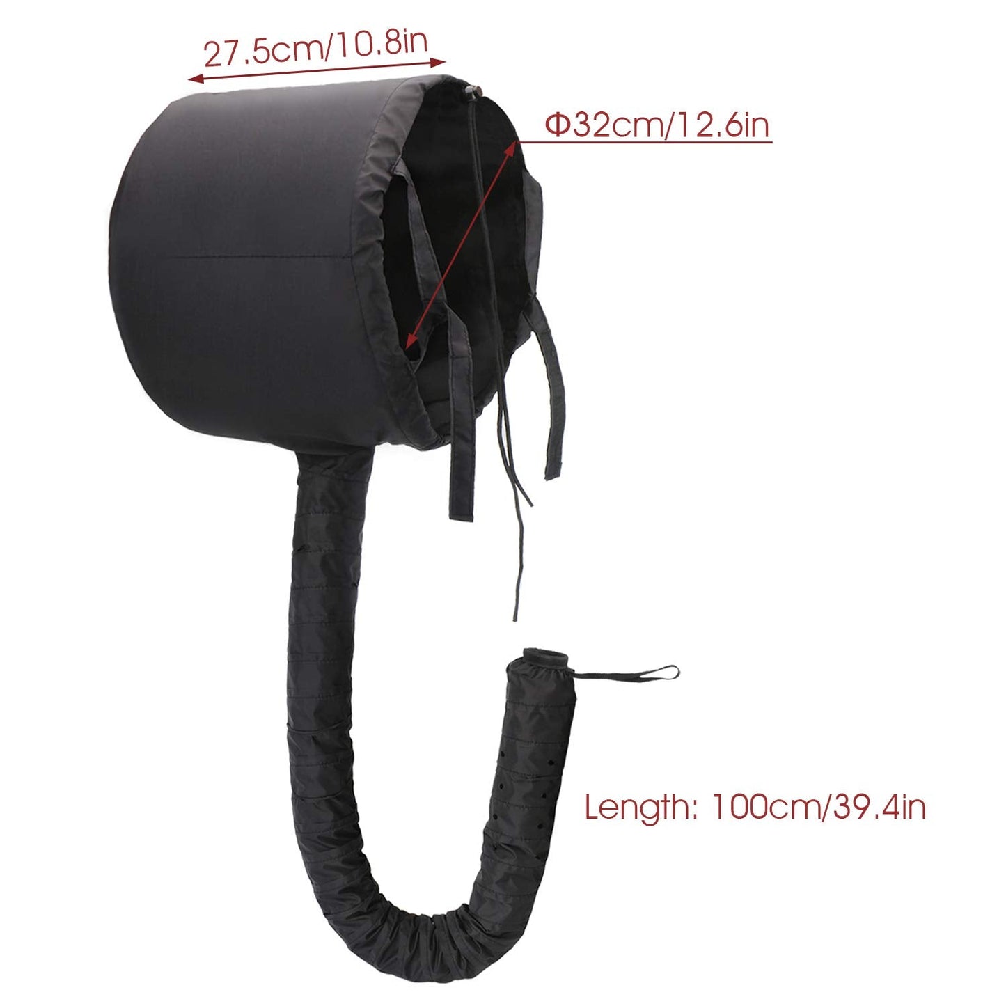 Segbeauty adjustable hair dryer cap attachment packaging side angle view