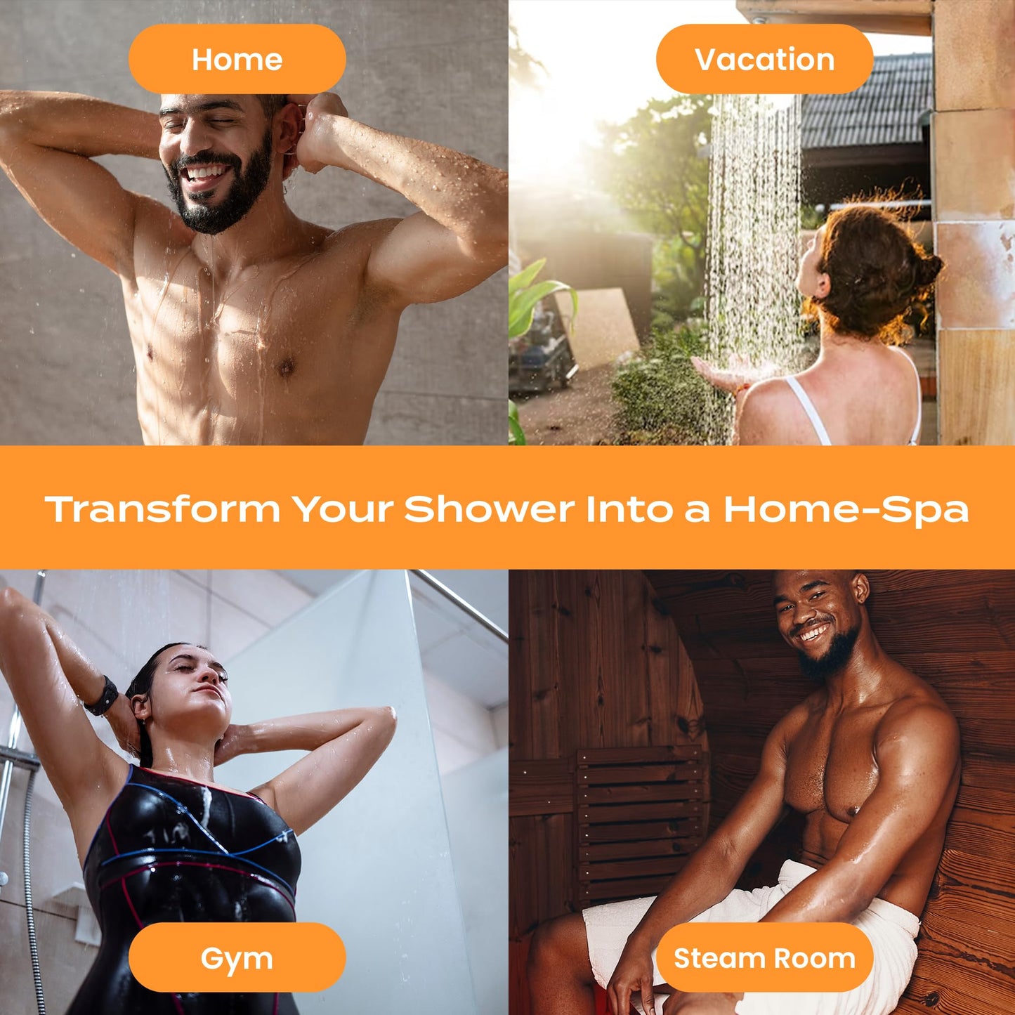 Invigorating essential oil infused daily wellness shower tablets for men and women