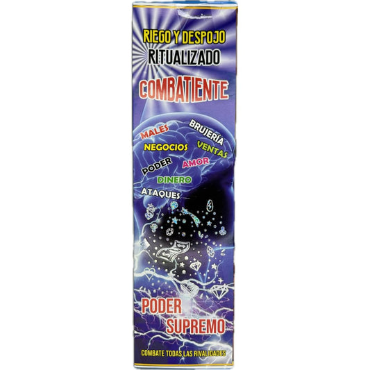Combatiente esoteric spiritual cleansing bath bottle label