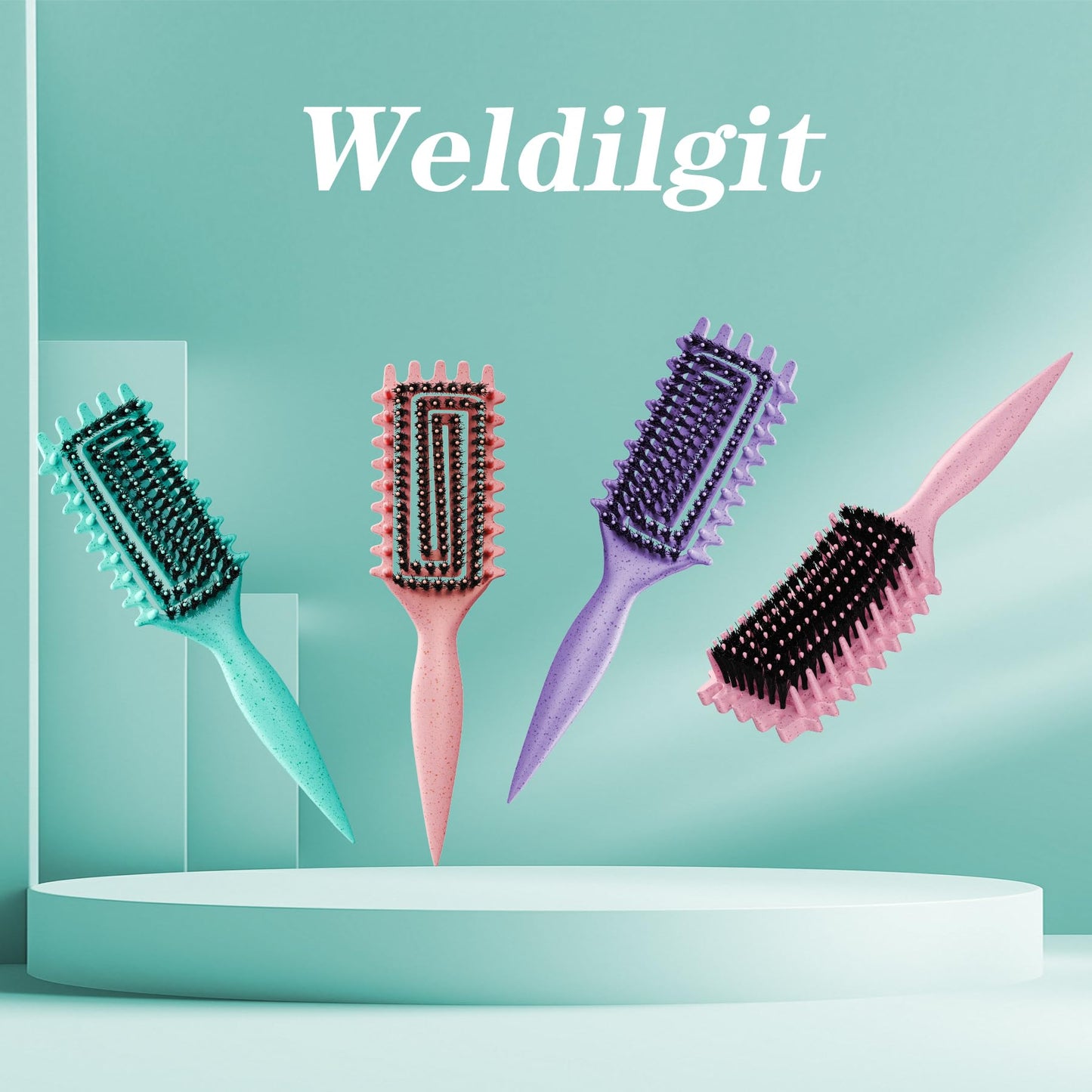 Weldilgit hair styling brush in packaging