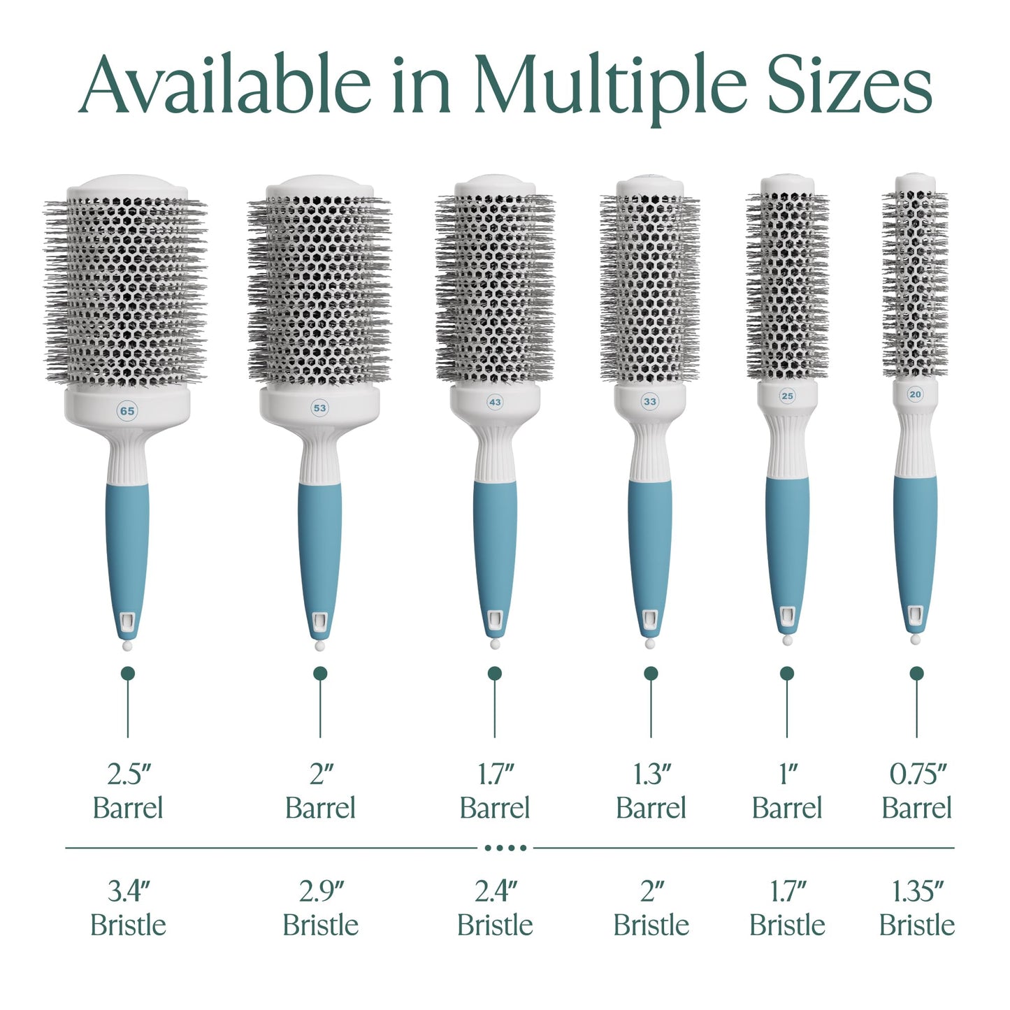 Osensia round hair brush isolated on white background for online shopping