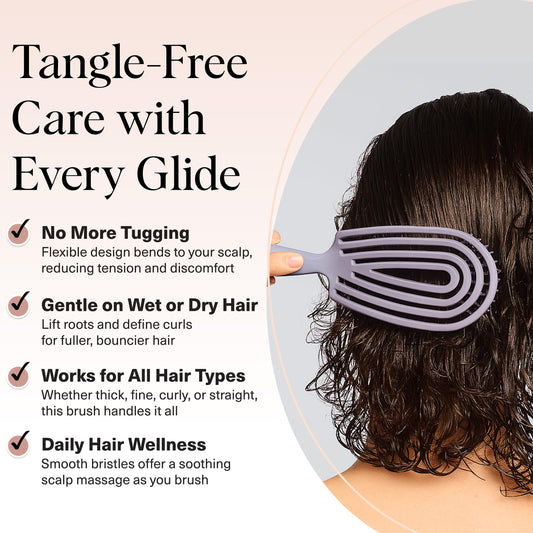 Kitsch flexible hair brush for curly hair side profile