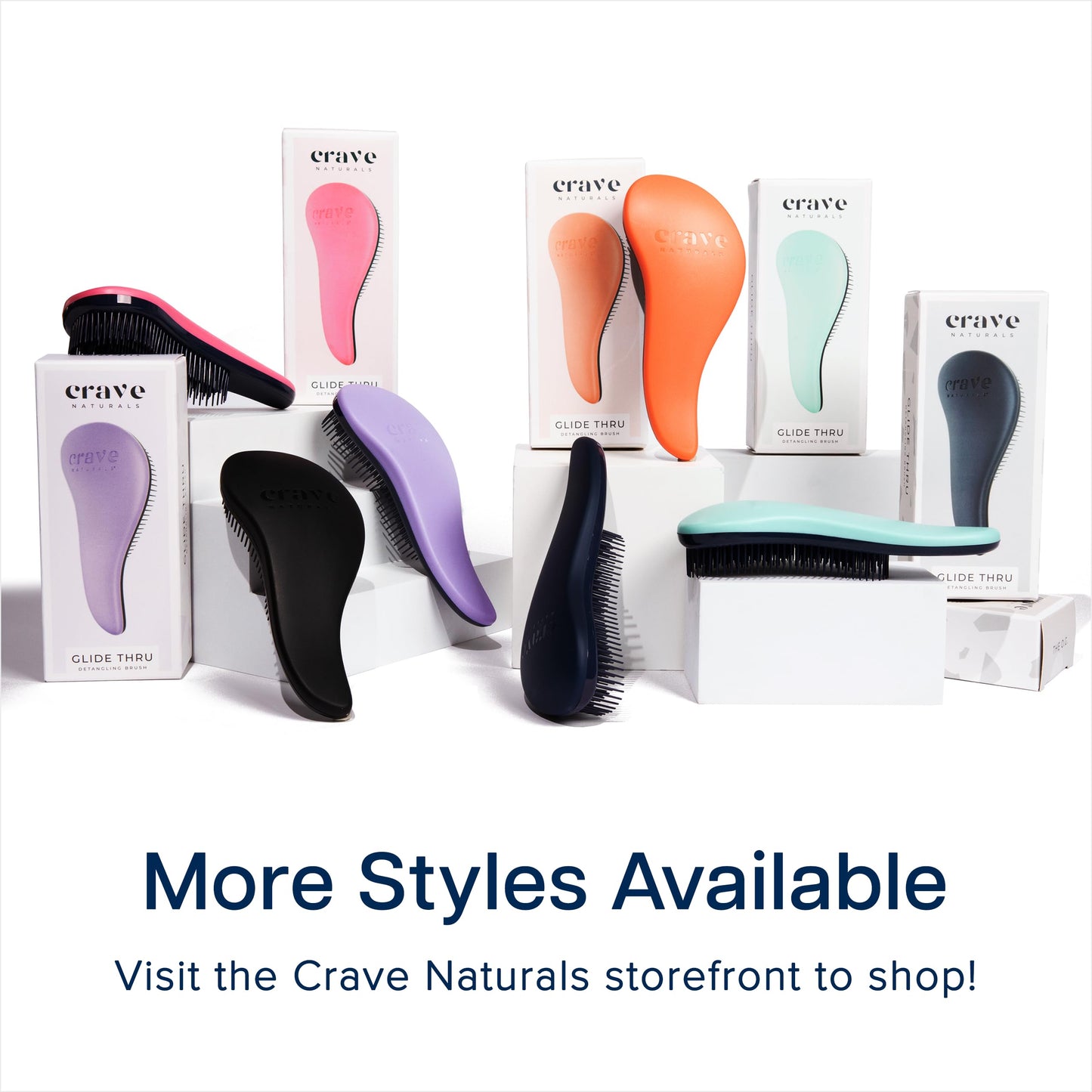 Authentic Crave Naturals hair tool displaying the smooth plastic backing and branded product finish.