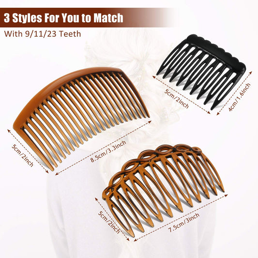 Variety of 9, 11, and 23 teeth French hair clips