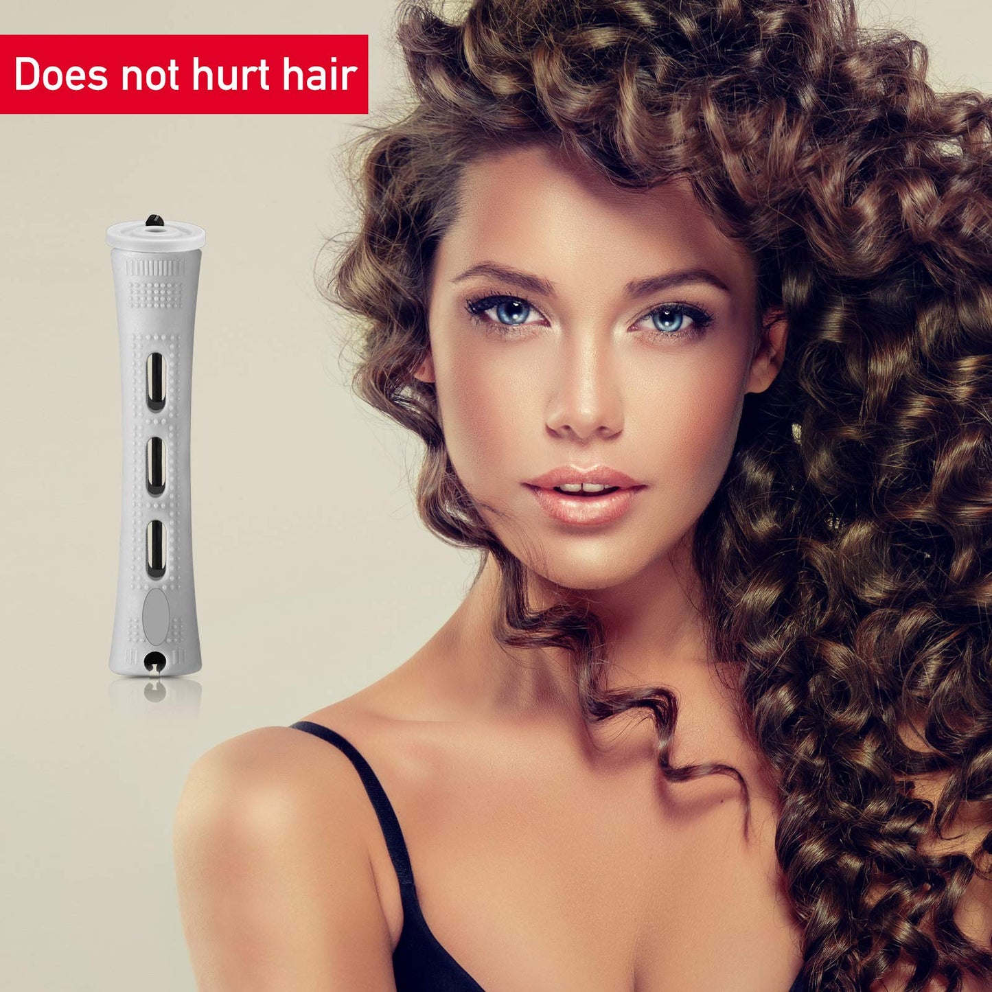 Detail view showcasing the texture and dimensions of the 0.59 inch gray plastic perm rods.