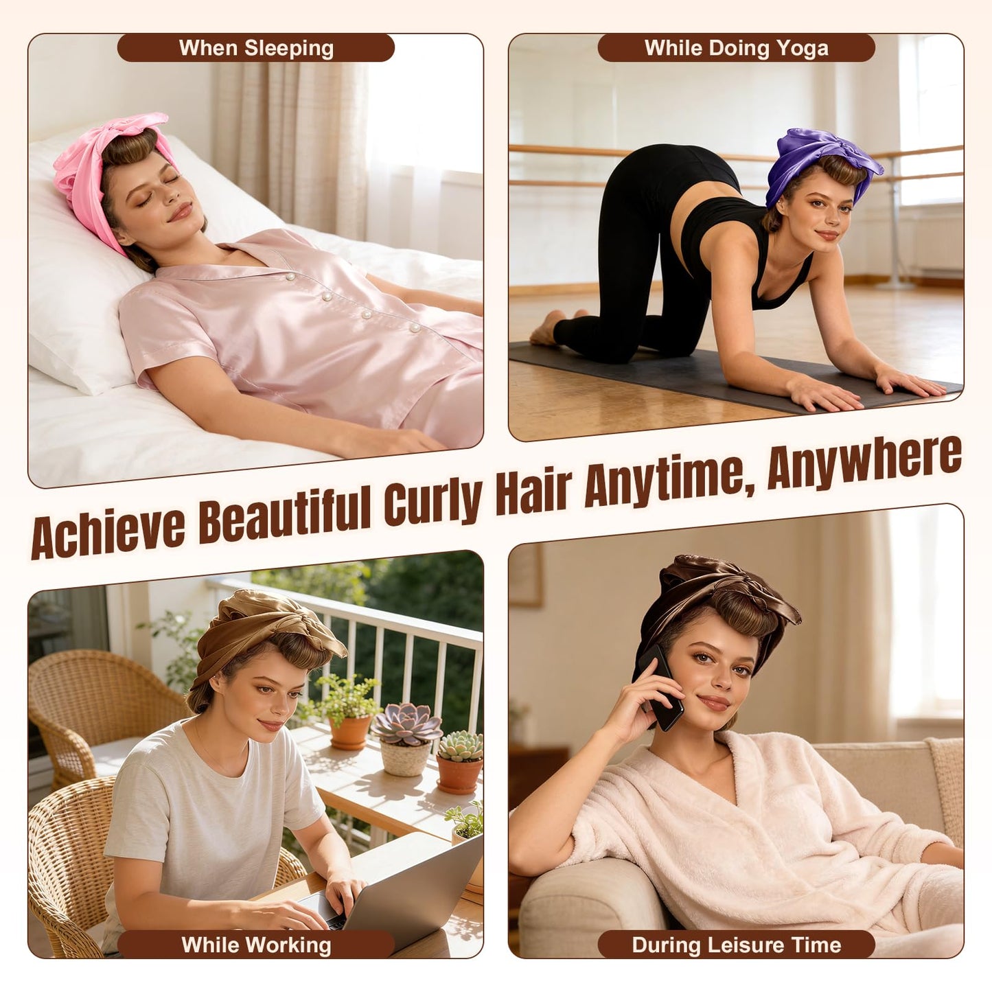 Authentic TULOBI 3 piece heatless curls set imported for Indian consumers