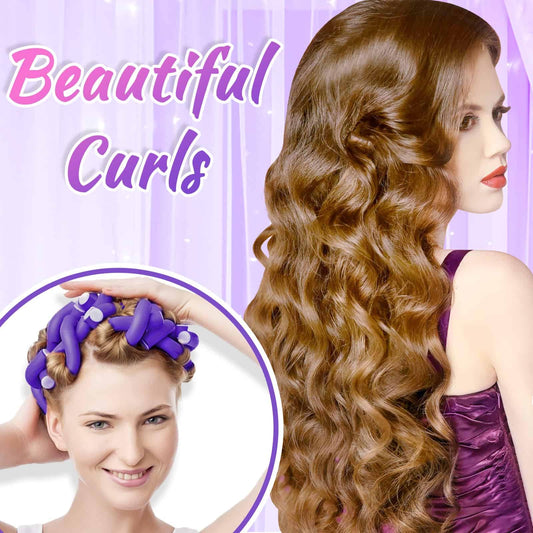 Heatless flexible curling rollers for short medium and long hair styling