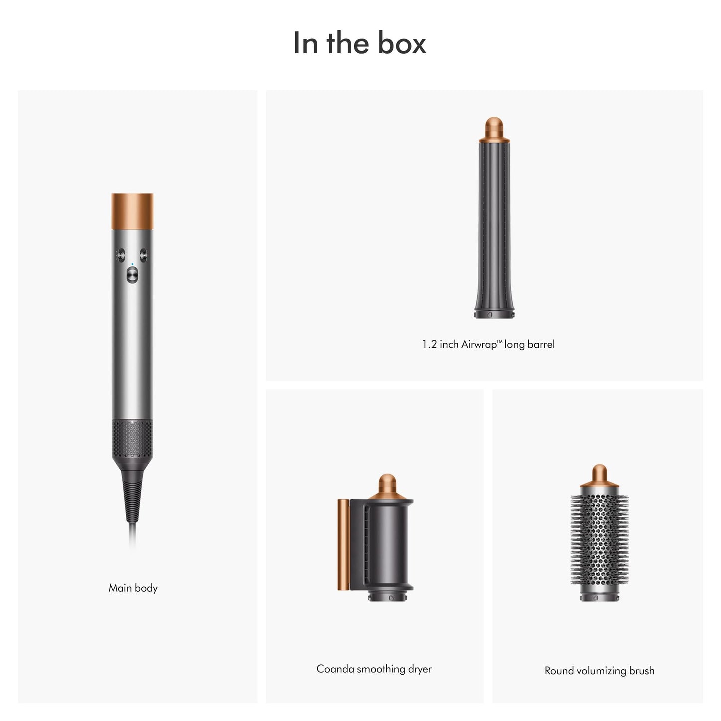Dyson Airwrap Origin packaging box detailing the authentic USA imported product specifications.