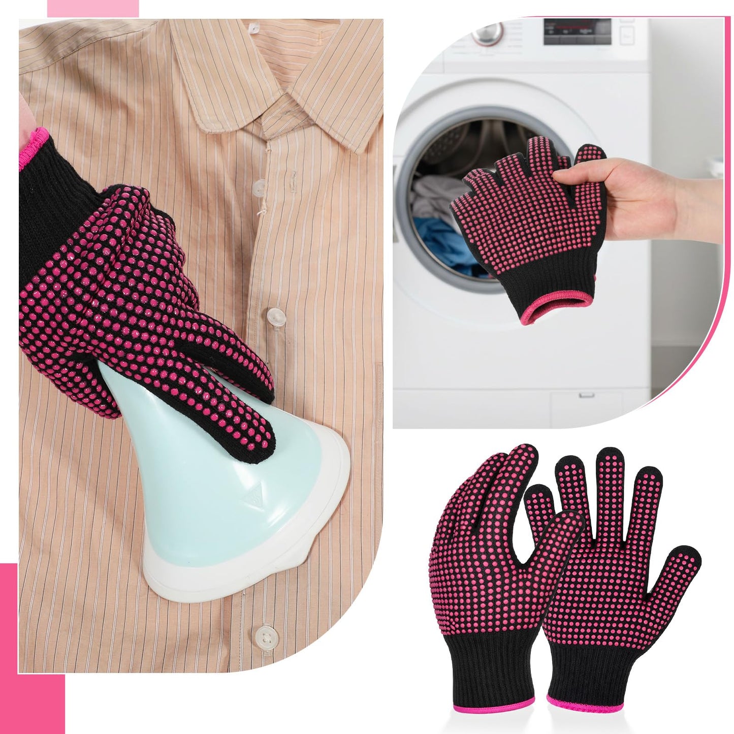 Washable heat resistant craft sublimation gloves pack of three pairs