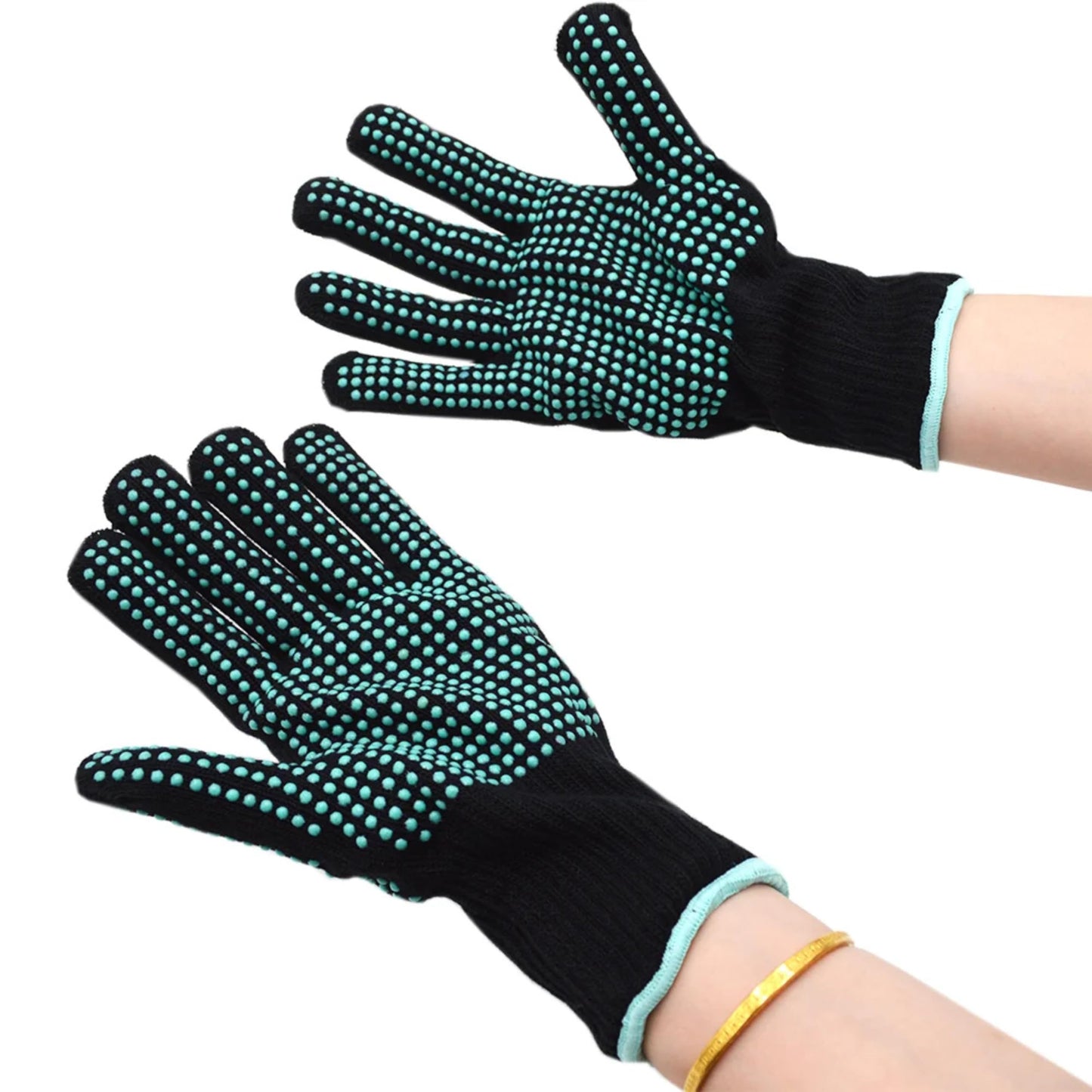 Premium cotton silicone blend thermal protection glove for flat iron and sublimation