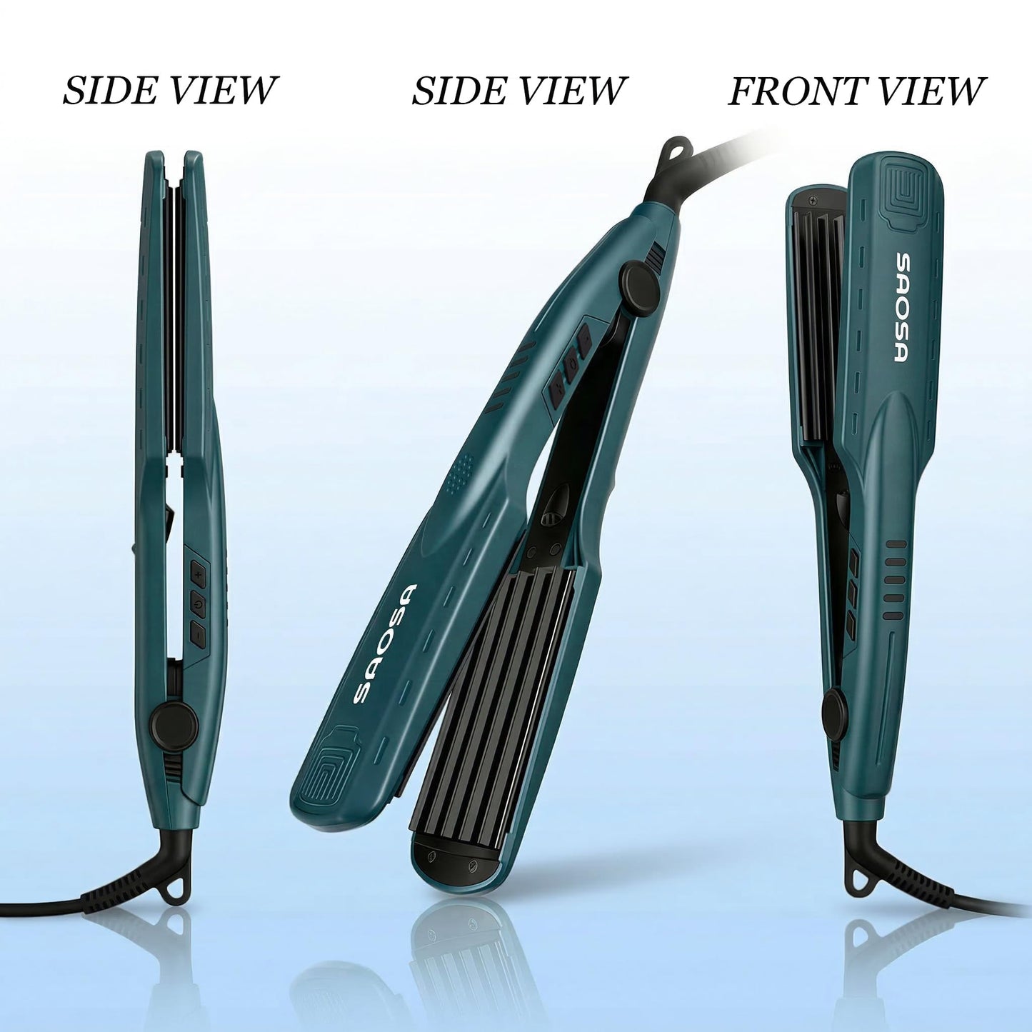 SAOSA imported hair crimper full packaging and product setup view