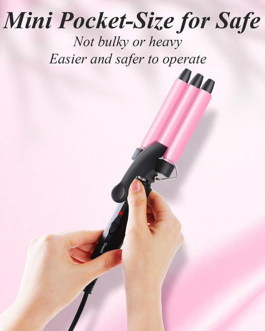 Side profile of Youuish small 1/2 inch hair waver