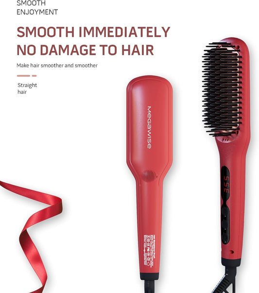 Close up of Megawise hair brush anti-scald bristles