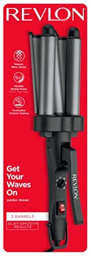 Side view of the Revlon professional S wave styling iron with swivel cord attached
