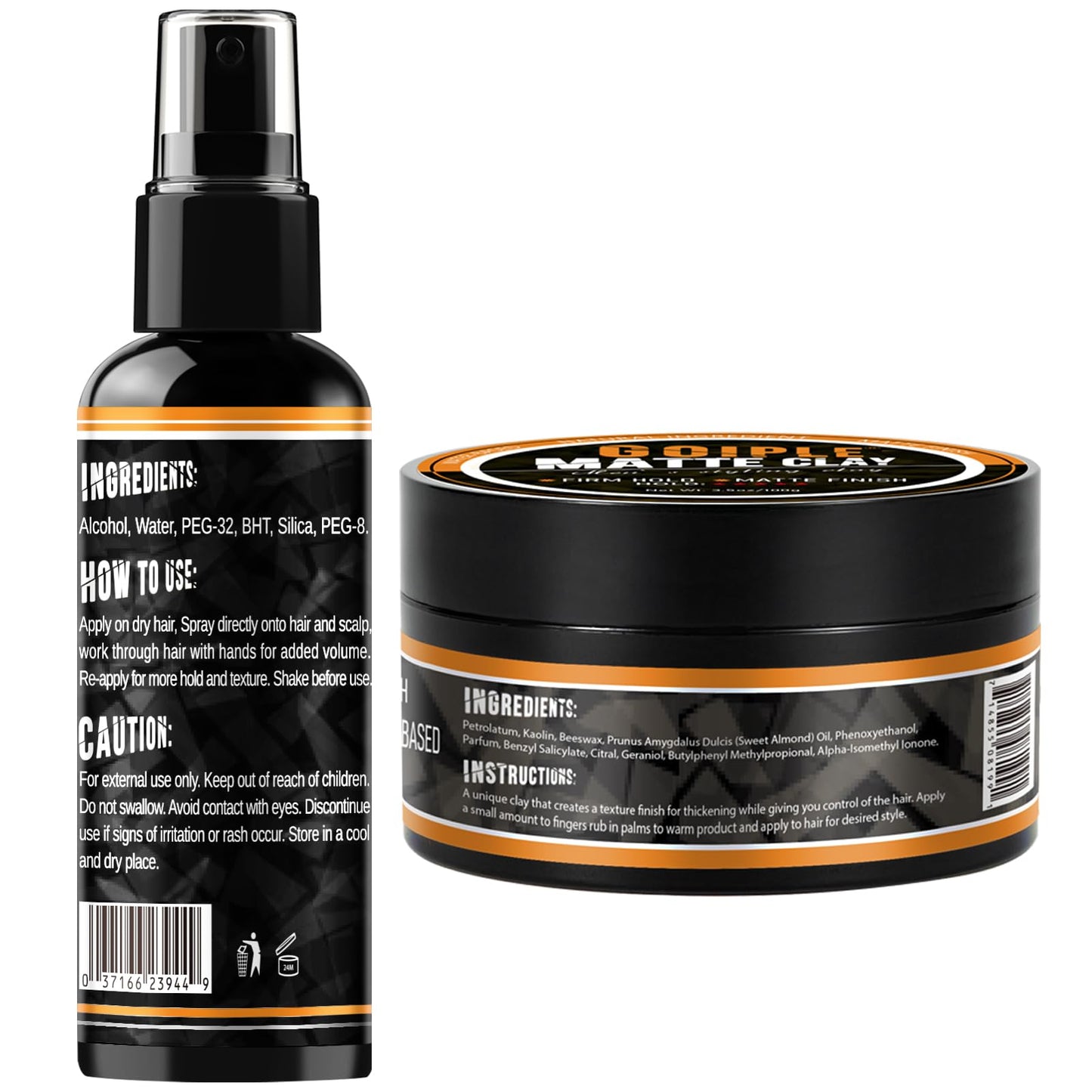 Water based clay texture spray for oil control and natural hair volume