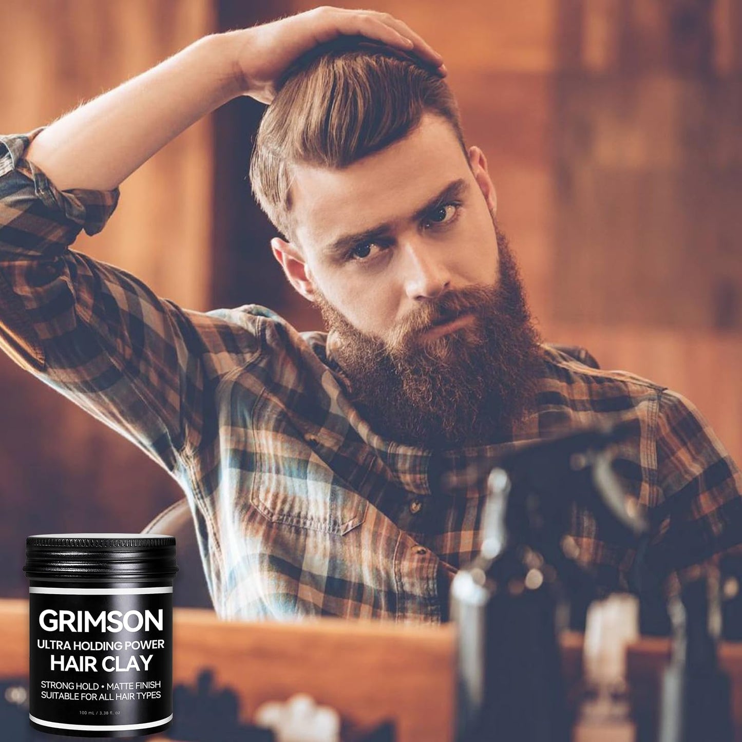Easy to wash out men's hair styling product from GRIMSON brand.