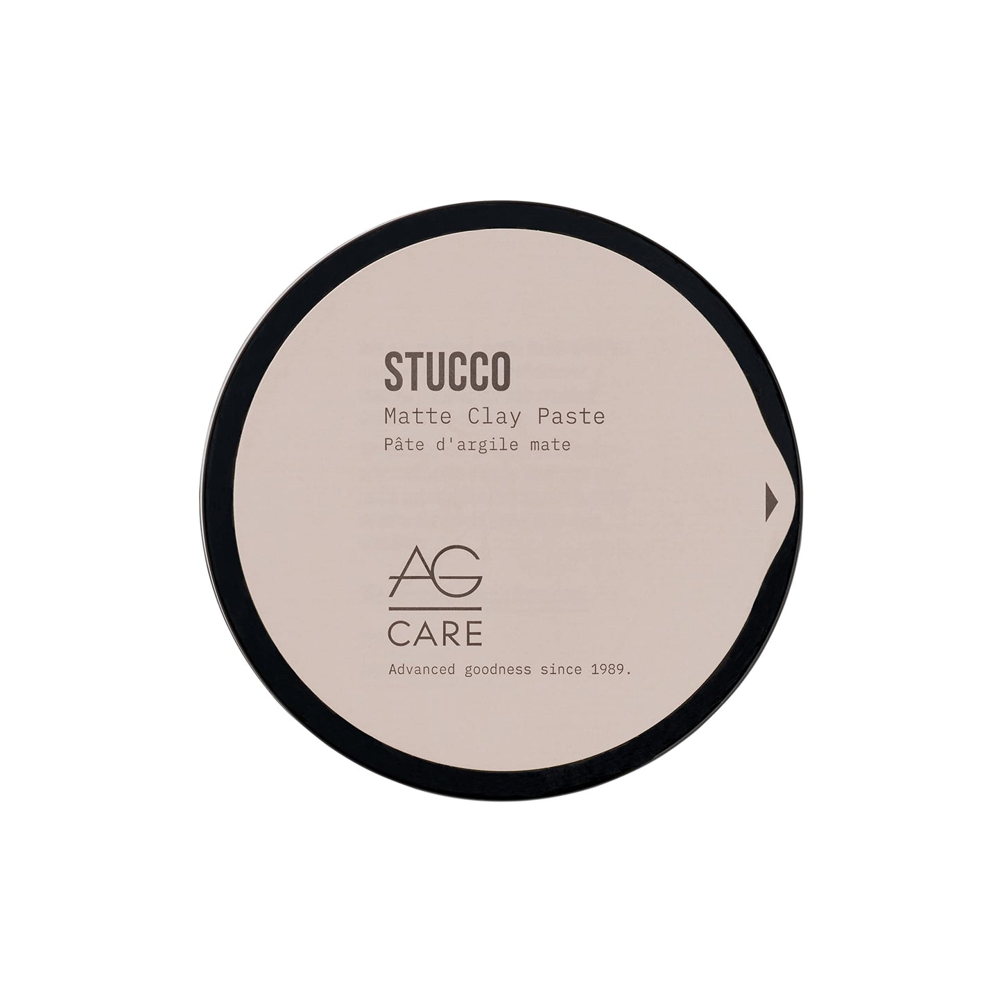 AG Care Stucco Matte Clay Paste side view highlighting the matte finish product benefits