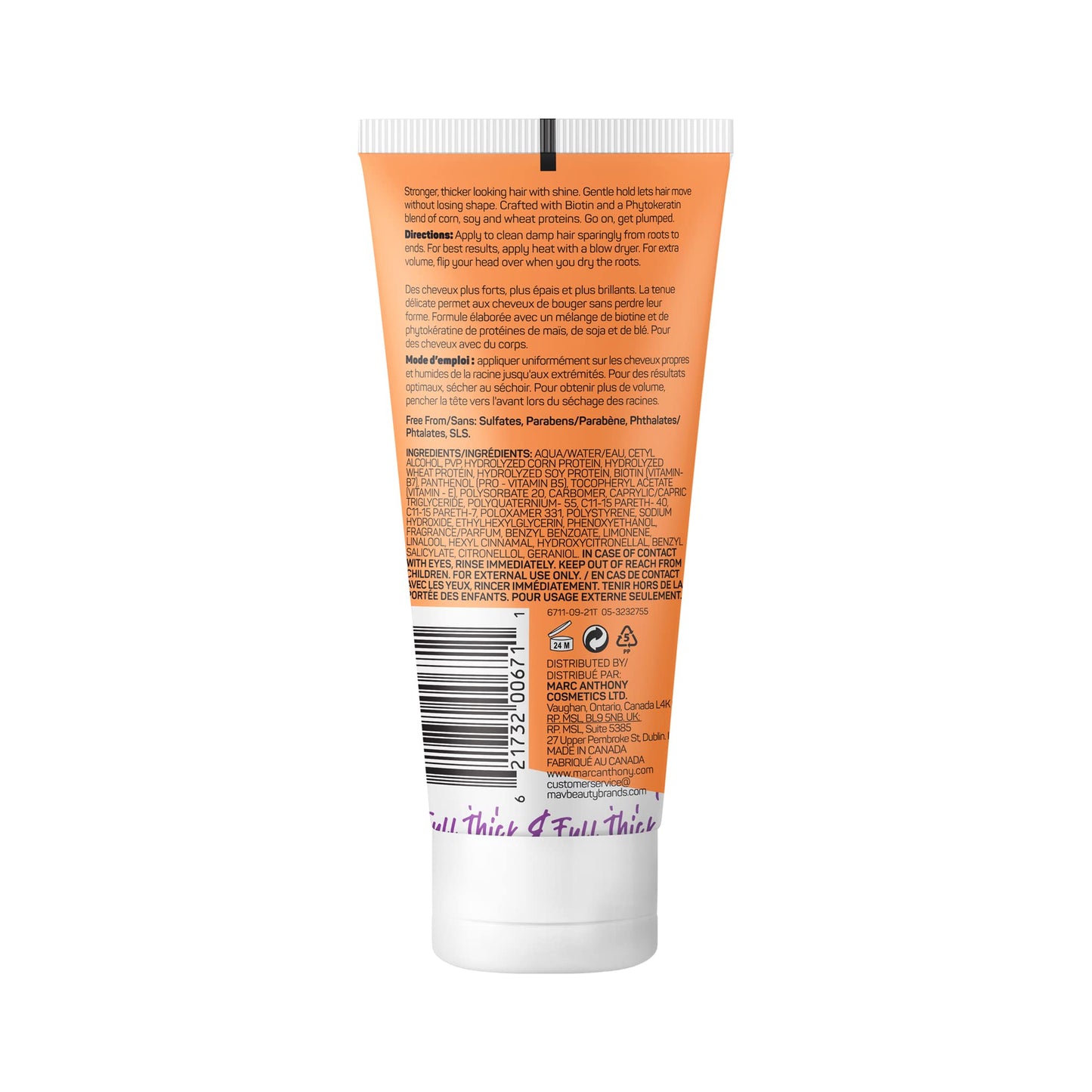 Marc Anthony lightweight hold volumizing cream for natural movement.
