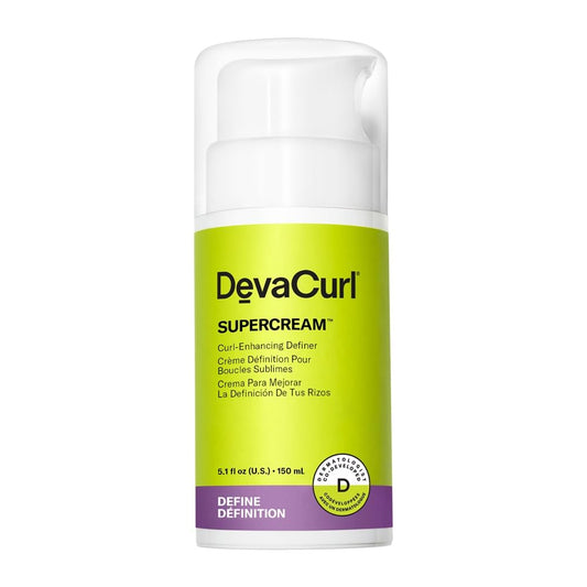 DevaCurl coconut infused curl cream packaging showing formula benefits for coarse hair