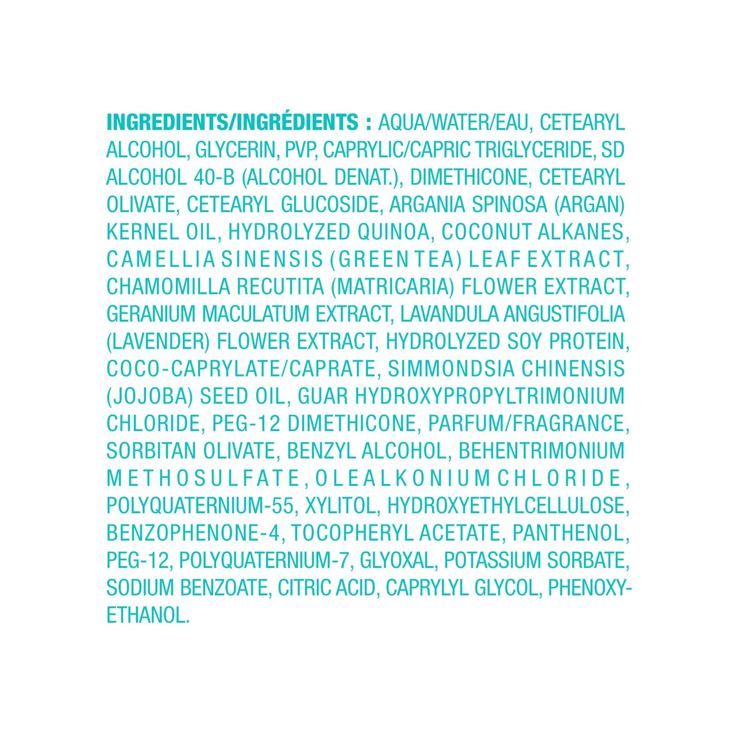 Moroccanoil hair lotion package detailing the quinoa protein formulation for fine hair.