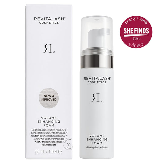 RevitaLash hair thinning solution bottle nozzle and foam texture