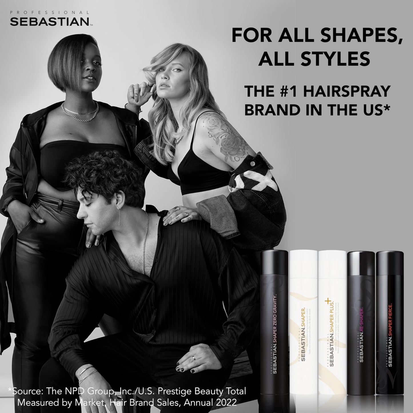 Premium Sebastian Shaper lightweight brushable hairspray for versatile styling control