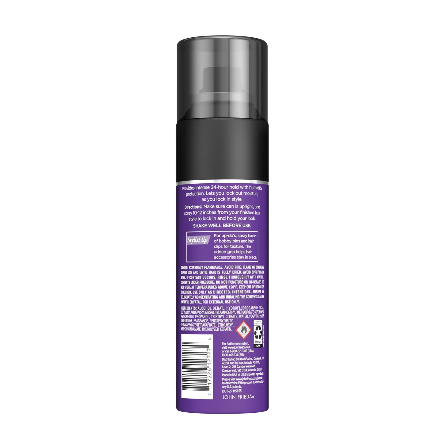 John Frieda salon quality hair spray bottle ideal for humid Indian weather